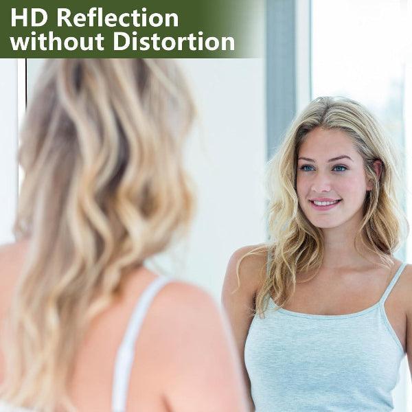 MELOMOIR Oversized Floor Mirror, Free Standing Leaning or Hanging, Suitable for Bedroom Living Room Home Gym Cloakroom, Thin Aluminum Frame, Tempered Glass, White