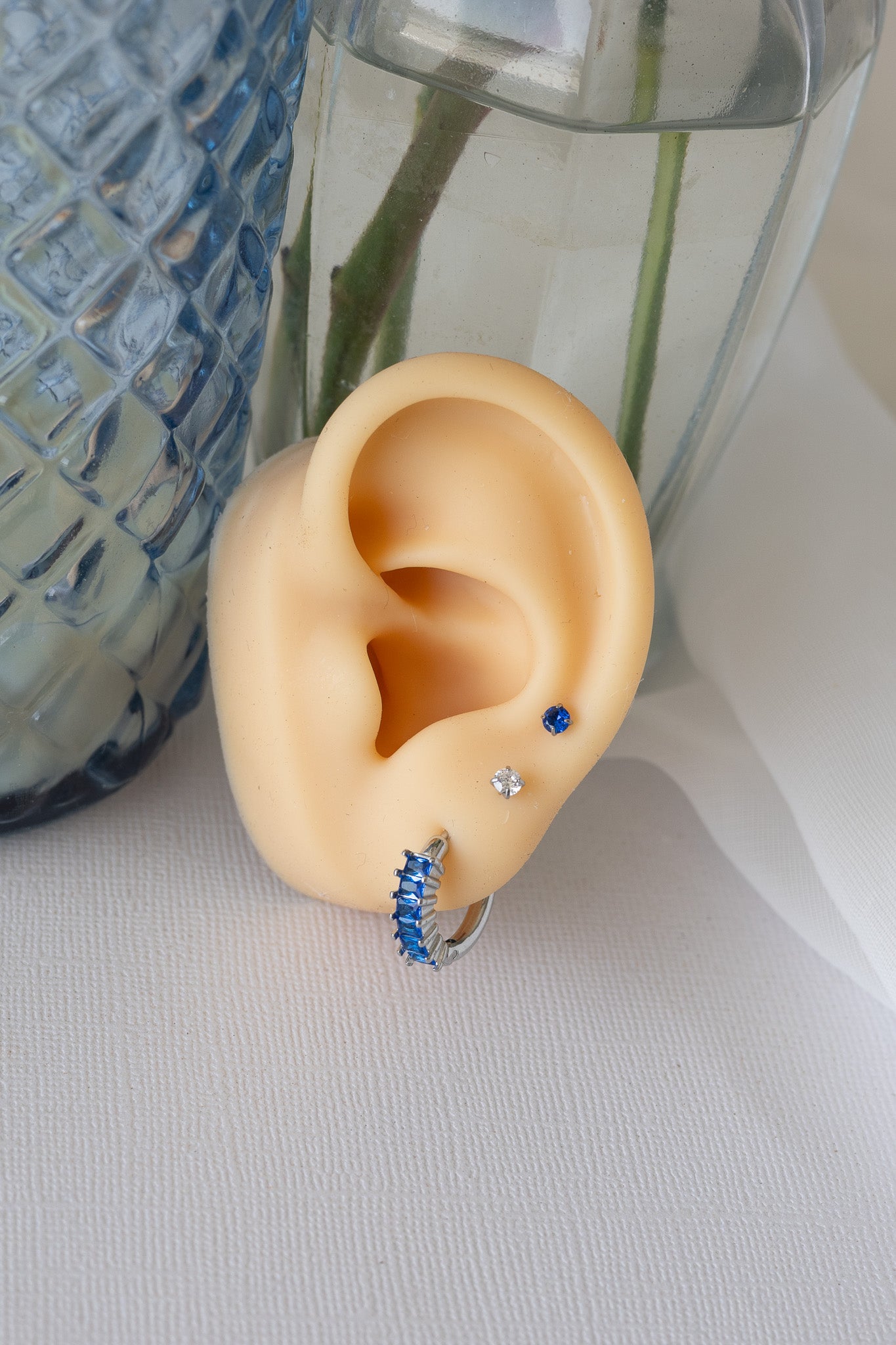 Crystal Flat Back Stud in Blue