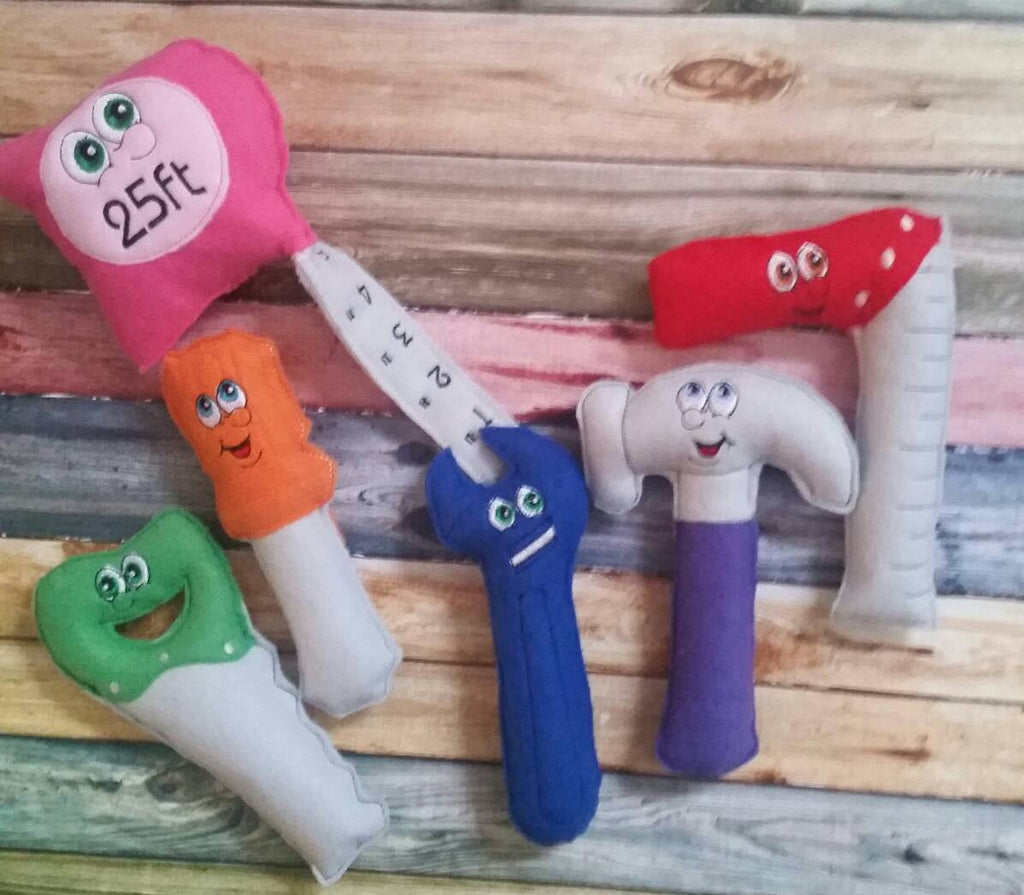 Tool set for kids - Soft tools - play tools - Toddler Toy - learning toy - preschool - plushie - photography prop - present for kids