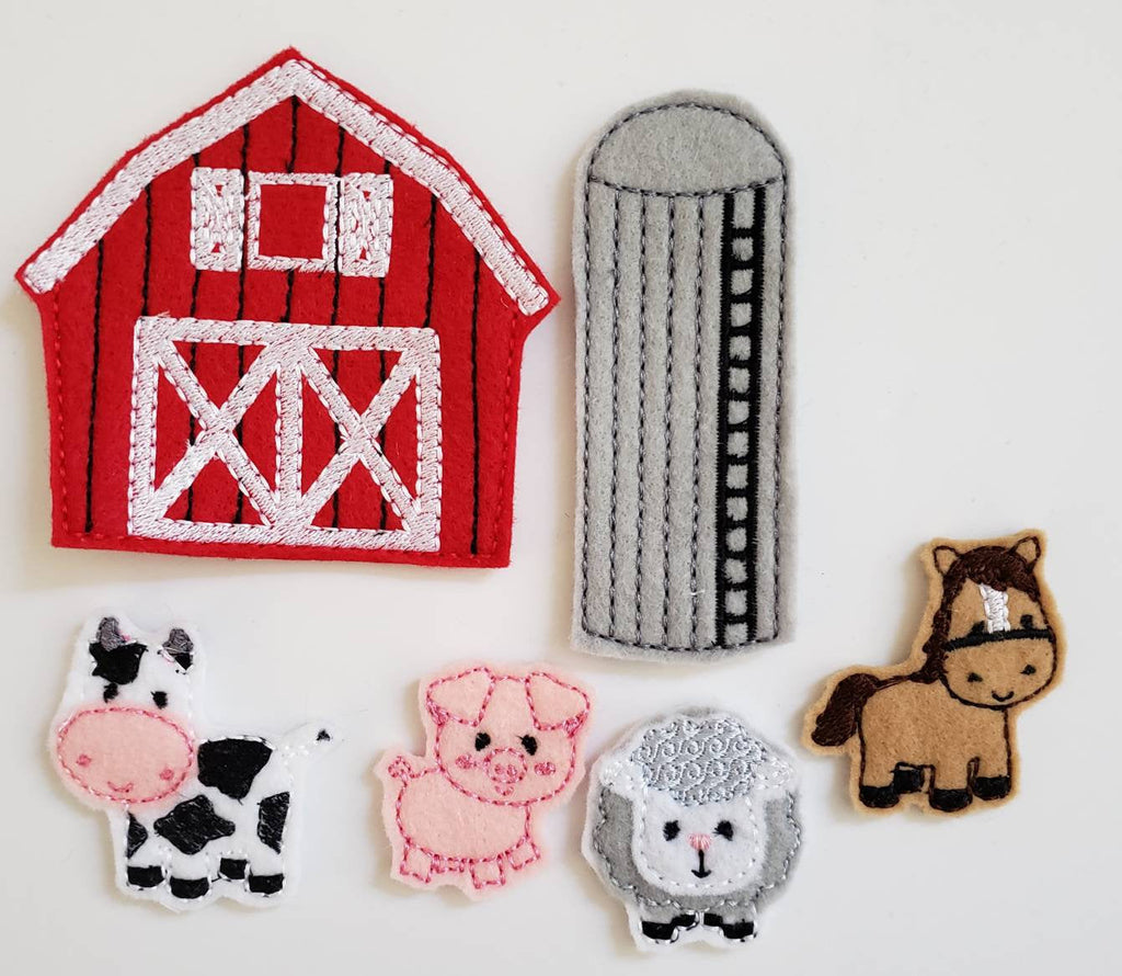 Farm Animal Felt Quiet Book Page - Busy Book - Activity Book - learning board - Interactive - Barn - Horse - Sheep - pig - cow