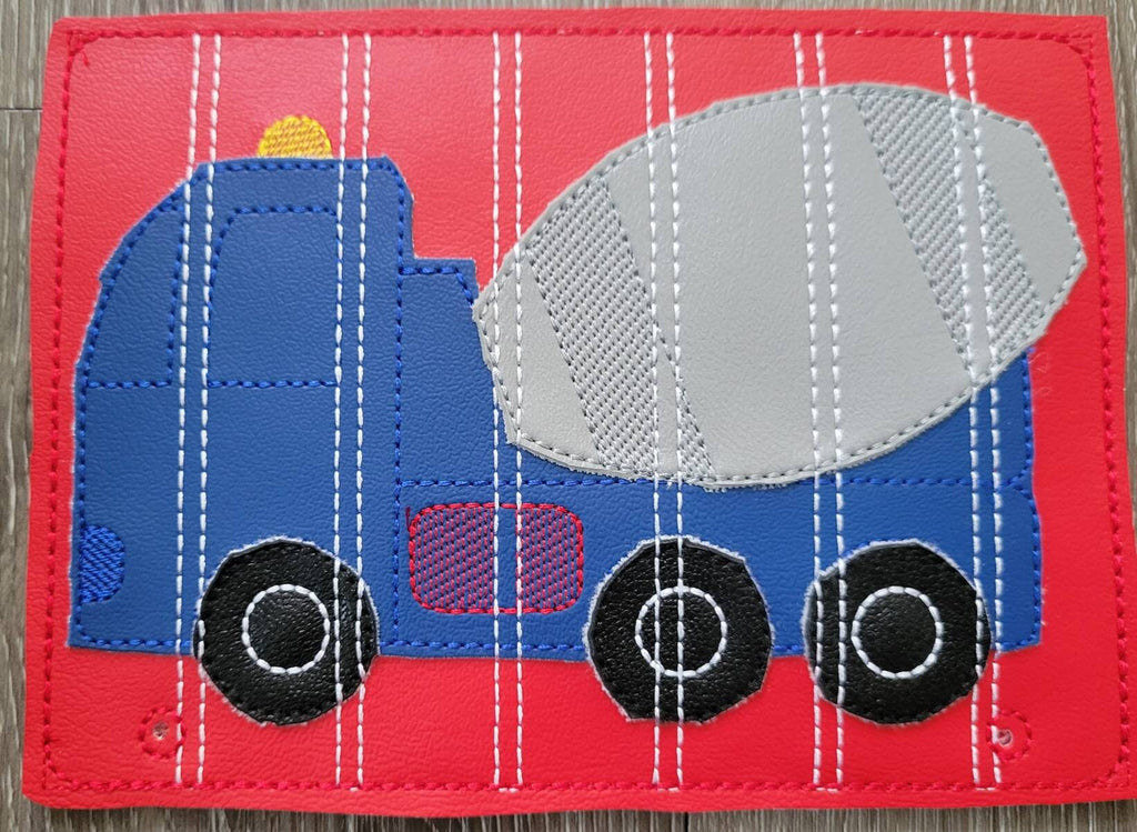 Cement Truck Stick Puzzle -  toddler quiet book page-  Seven Pieces - motor skills -  classroom - educational - Busy Bag - Activity Bag