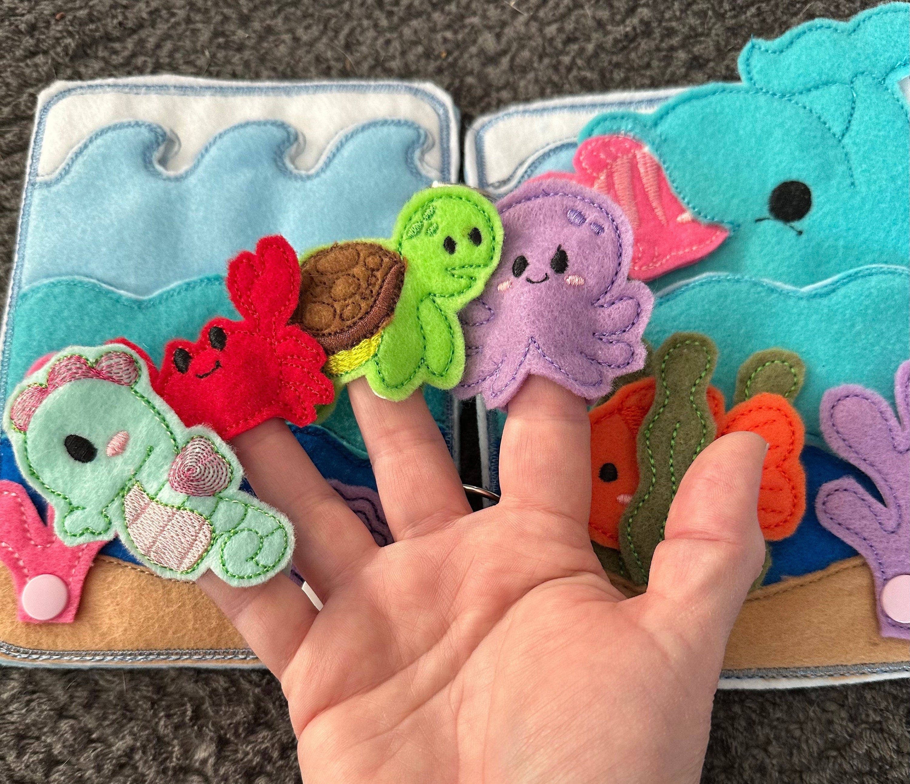 Under the Sea Quiet Book, Ocean Animal Finger Puppets, Teacher and
Child Learning Toy