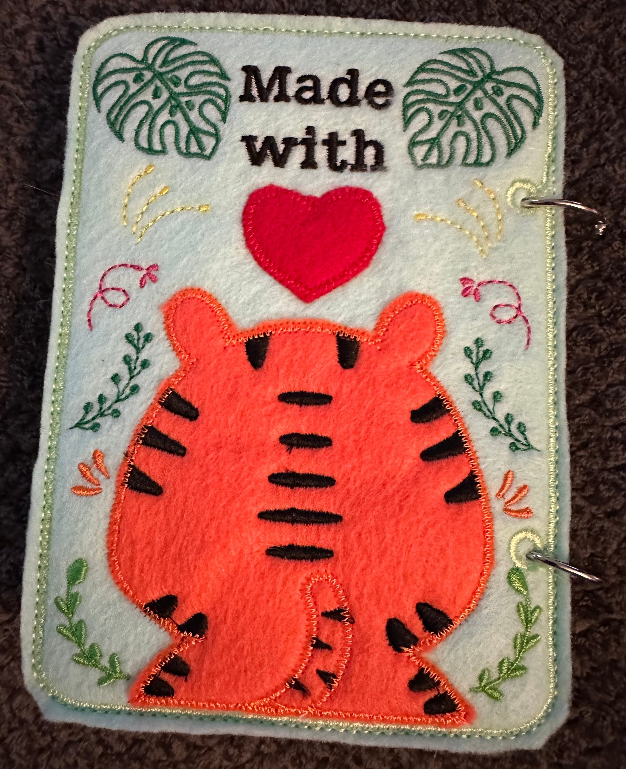 Jungle Animal Toddler Quiet Book - Busy Book - Zoo Animal Activity Book - Gift for Toddler - Animal Finger Puppets - Educational Quiet Book