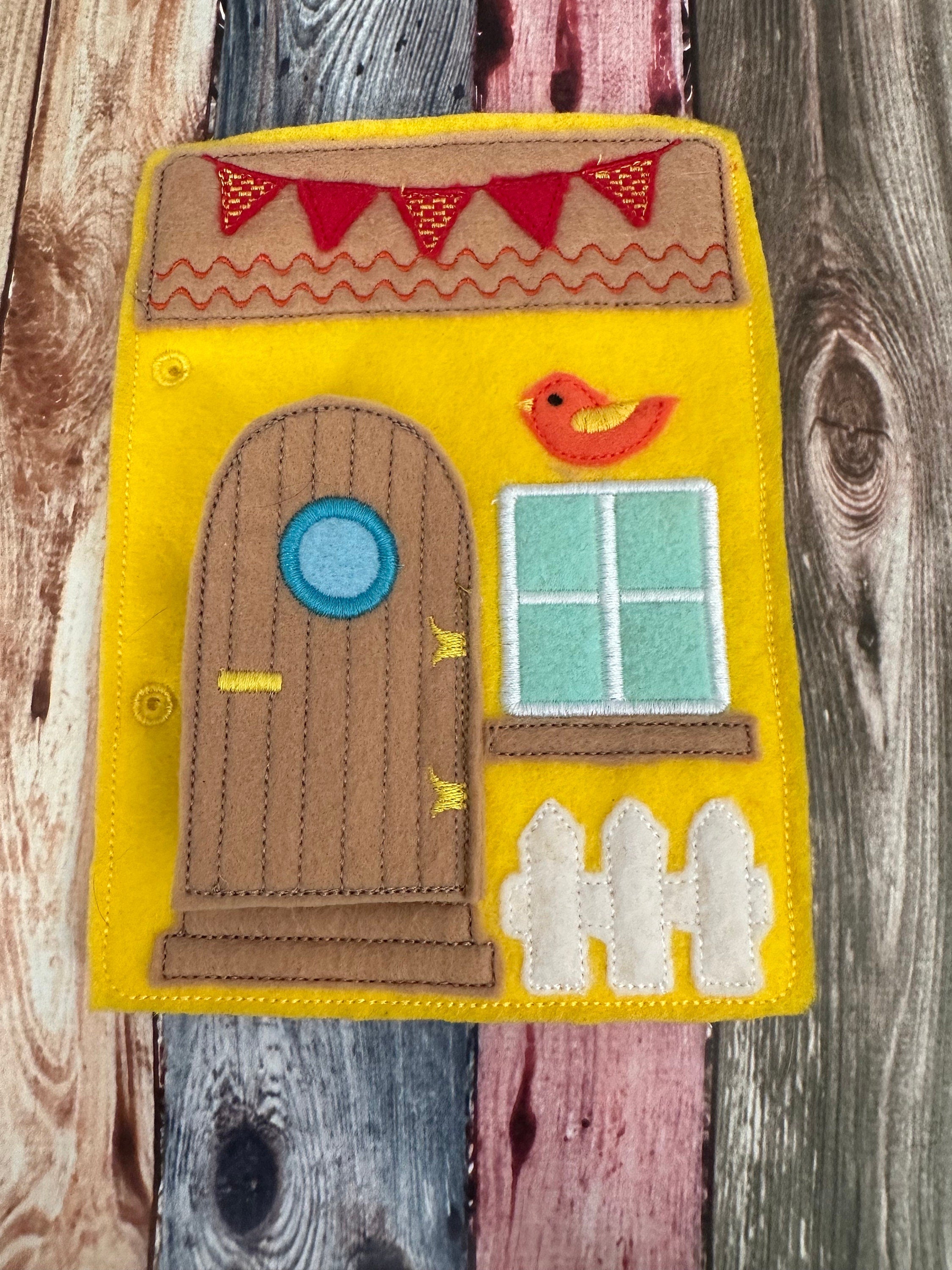 Portable Felt Dollhouse Quiet Book - Toddler Quiet Activity Toy - Educational Gift For Boys and Girls - Learning Toy - Unpaper Doll