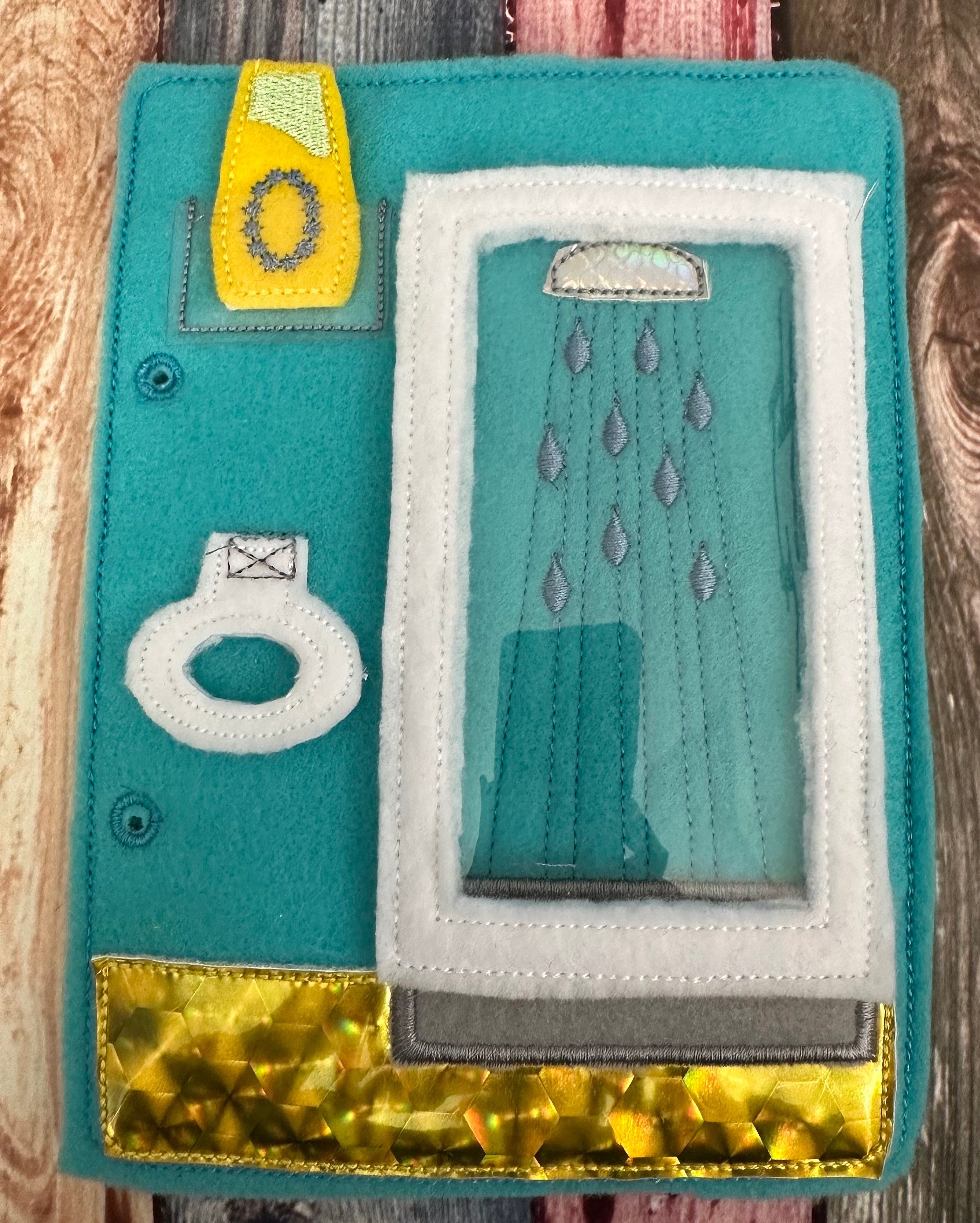Portable Felt Dollhouse Quiet Book - Toddler Quiet Activity Toy - Educational Gift For Boys and Girls - Learning Toy - Unpaper Doll