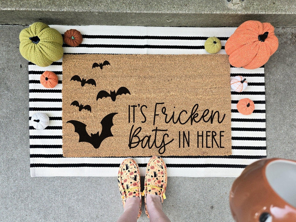 It's Fricken Bats In Here Halloween Doormat
