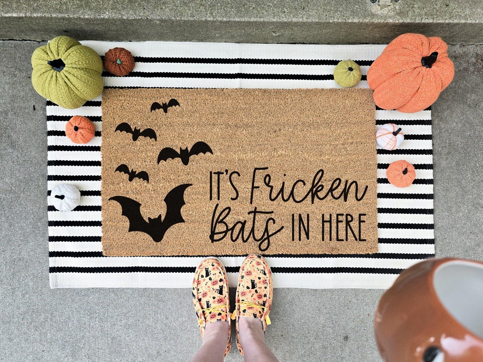 It's Fricken Bats In Here Halloween Doormat