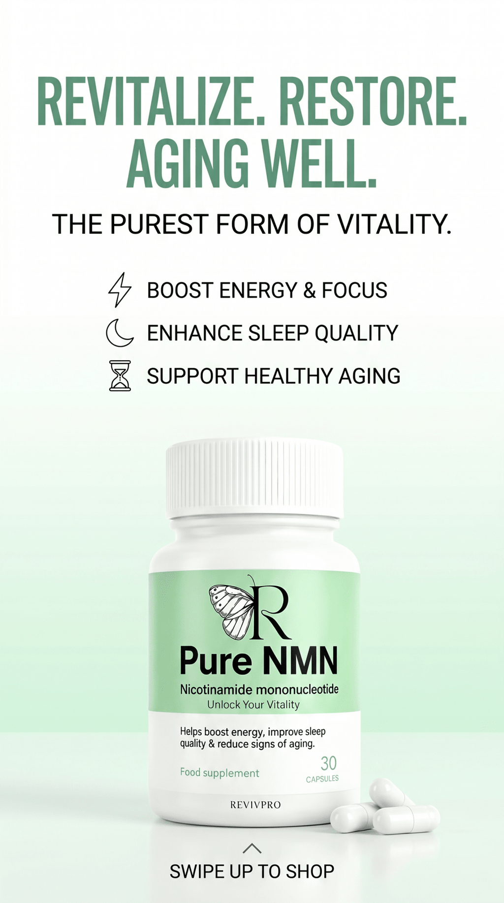 NMN Supplement Pure Capsules – Boost Energy & Fight Aging | RevivPro