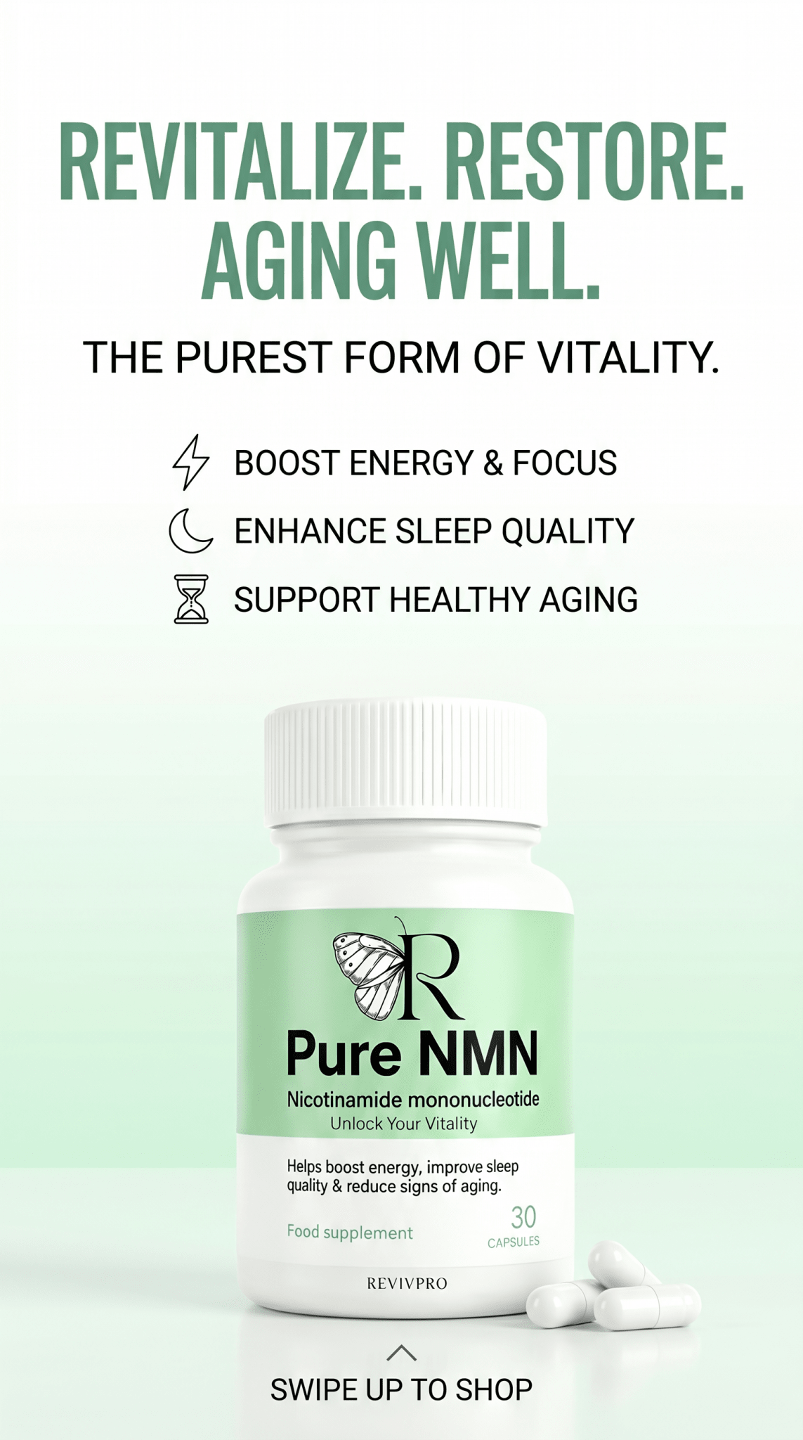 NMN Supplement Pure Capsules – Boost Energy & Fight Aging | RevivPro